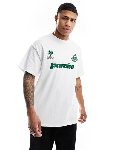 T-shirt oversize bianca con stampa sul davanti - ASOS DESIGN - Modalova