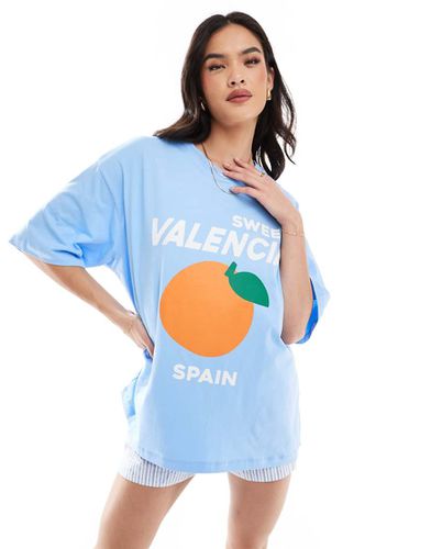 T-shirt oversize con grafica arancia di Valencia - ASOS DESIGN - Modalova