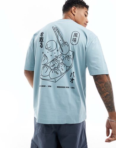 T-shirt oversize con stampa di ravioli sul retro - ASOS DESIGN - Modalova