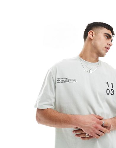 T-shirt oversize con scritte stampate sul retro - ASOS DESIGN - Modalova