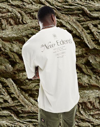 T-shirt oversize écru con scritta stampata - ASOS DESIGN - Modalova