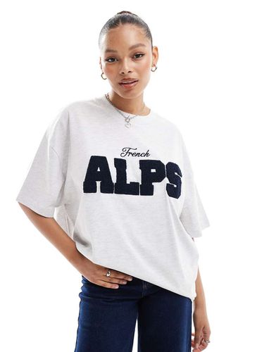 T-shirt oversize mélange con stampa "Alps" - ASOS DESIGN - Modalova