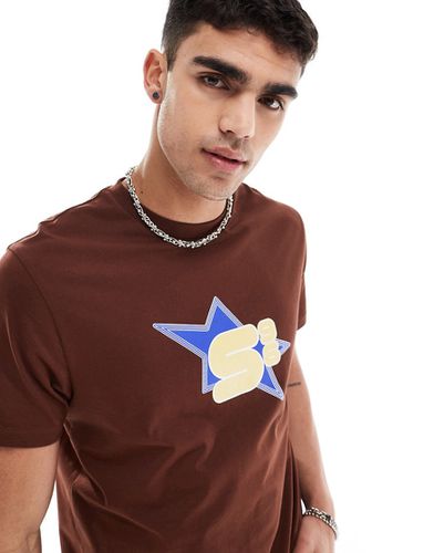T-shirt squadrata con stampa di stella sul petto - ASOS DESIGN - Modalova