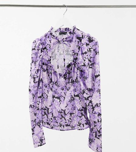 ASOS DESIGN Tall - Top accollato a fiori con cut-out a cuore - ASOS Tall - Modalova