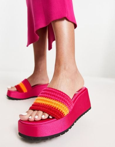 Thorpe - Sabot flatform con suola spessa in colori misti vivaci - ASOS DESIGN - Modalova