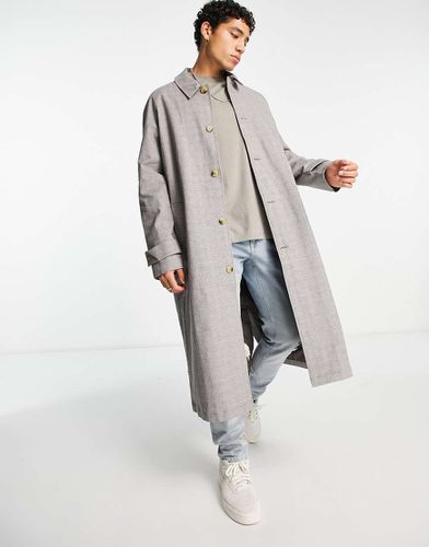 Trench extra oversize a quadri - ASOS DESIGN - Modalova