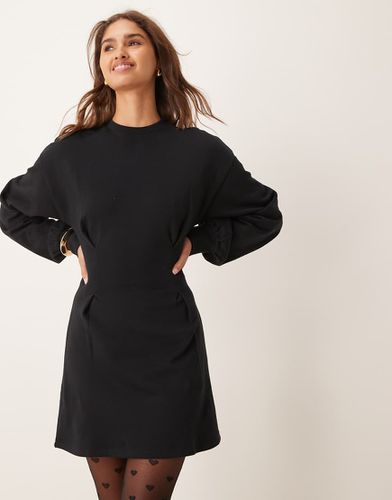 Vestito midi felpato stretto in vita - ASOS DESIGN - Modalova