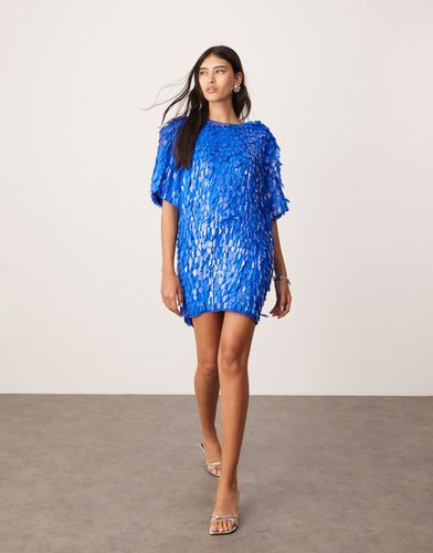 Vestito T-shirt corto con paillettes in 3D - ASOS EDITION - Modalova