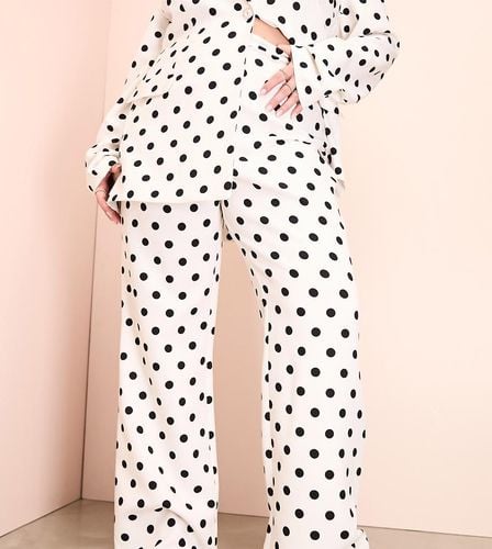 Curve - Pantaloni da abito sartoriali con stampa a pois in coordinato - ASOS LUXE - Modalova