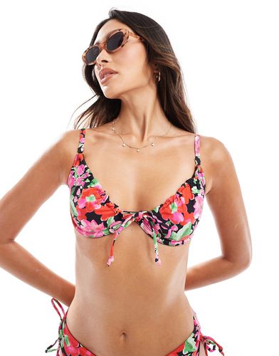 Top bikini con ferretto e stampa floreale - Boux Avenue - Modalova