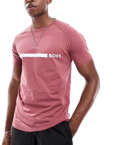 Boss - T-shirt da mare slim fit rossa - BOSS Bodywear - Modalova