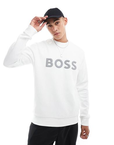 BOSS - Green Salbo - Felpa bianca con logo - BOSS Green - Modalova