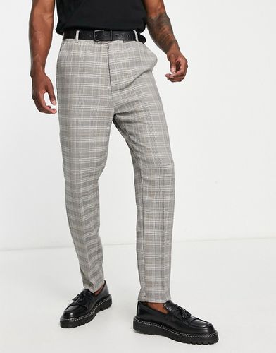 Pantaloni da abito affusolati vestibilità carrot grigi a quadri - Bando - Modalova
