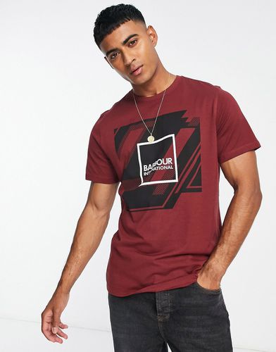 Otis - T-shirt rossa con riquadro e logo - Barbour International - Modalova