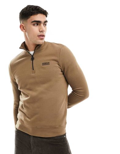 Essential - Felpa beige con zip corta - Barbour International - Modalova