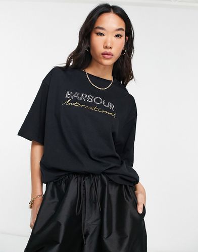 Pavilion - T-shirt boyfriend nera - Barbour International - Modalova