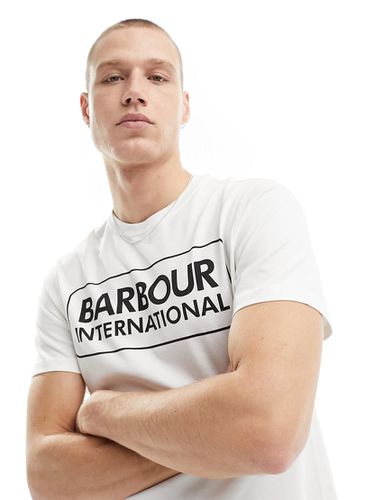 T-shirt basic con logo grande bianca - Barbour International - Modalova