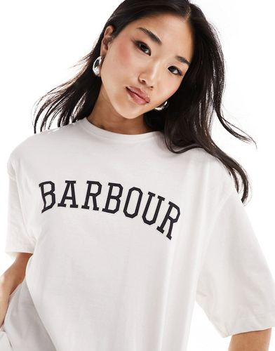 Northburn - T-shirt boyfriend sporco con logo - Barbour - Modalova