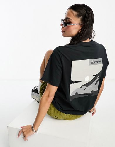 Buttermere - T-shirt boyfriend nera con stampa sul retro - Berghaus - Modalova