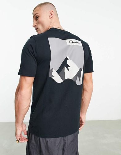 Dolomites Mtn - T-shirt nera con stampa di montagne sul retro - Berghaus - Modalova