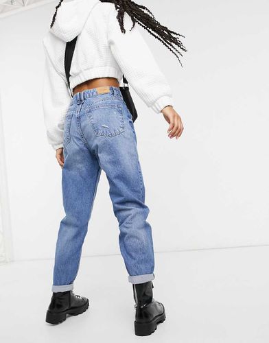 Bershka - Mom jeans azzurri-Blu - Bershka - Modalova