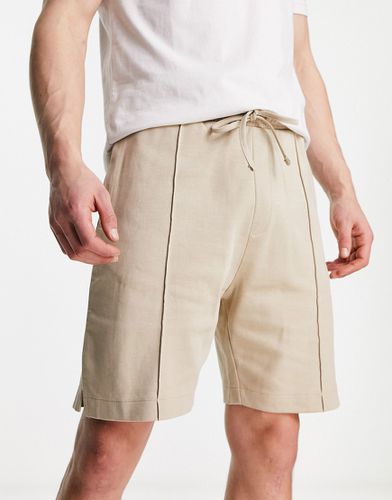 Pantaloncini in jersey color pietra - Bershka - Modalova