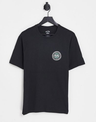T-shirt nera con onda effetto pastello - Billabong - Modalova