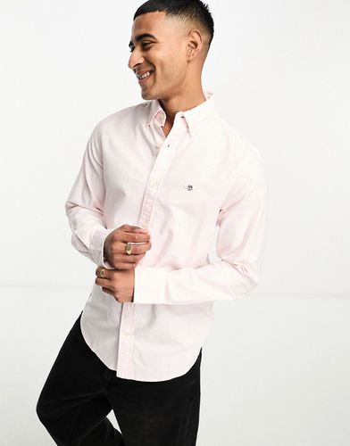 Camicia Oxford slim fit chiaro con logo - Gant - Modalova