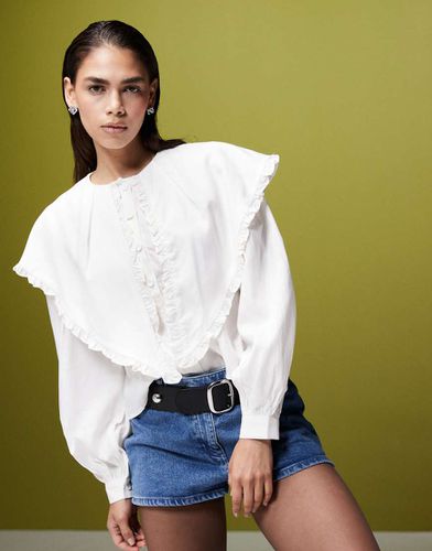 Drew - Blusa bianca con colletto oversize - Ghospell - Modalova