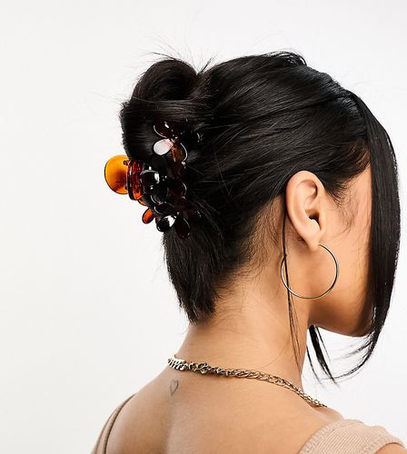 Pinza per capelli oversize tartarugata con fiori - Glamorous - Modalova