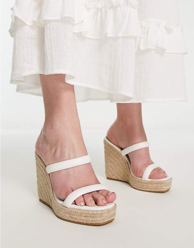 Sandali con zeppa stile espadrilles bianche - Glamorous - Modalova