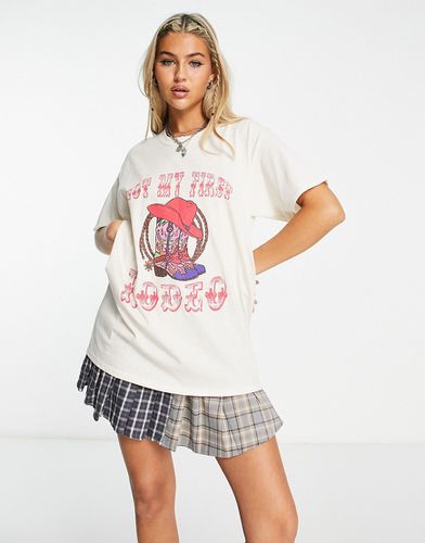 T-shirt comoda con stampa "Rodeo" - Daisy Street - Modalova