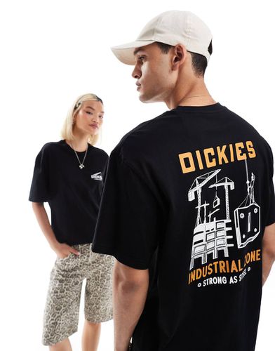 T-shirt nera con stampa di imballaggio industriale - Dickies - Modalova