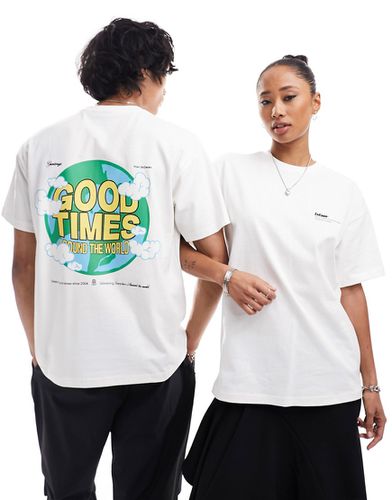 Trooper - T-shirt unisex comoda sporco con grafica "Good Times World" stampata sul retro - Dr Denim - Modalova