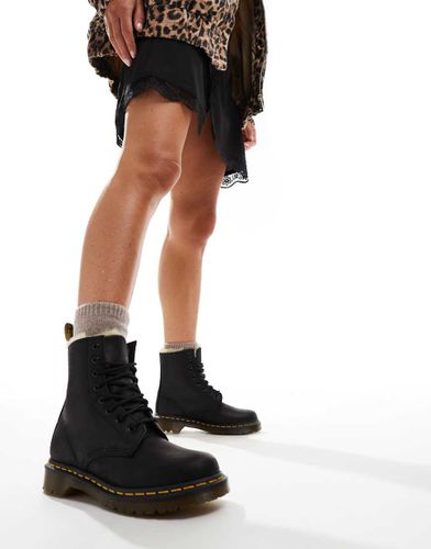 Dr. Martens - 1460 Serena Black Wyoming - Stivali neri in pelle - Dr Martens - Modalova