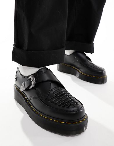 Quad - Scarpe nere con fibbie stile Creepers - Dr Martens - Modalova