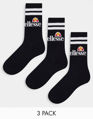 Confezione da 3 paia di calzini con logo neri - ellesse - Modalova