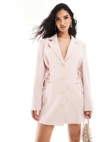 Esclusiva - Vestito corto stile blazer con laccetti laterali stile corsetto chiaro - Aria Cove - Modalova