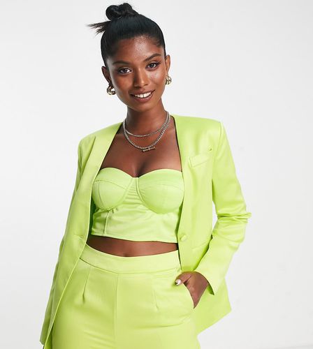 Blazer aderente chartreuse in coordinato - Extro & Vert - Modalova