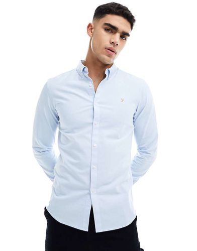 Brewer - Camicia slim fit a maniche lunghe - Farah - Modalova