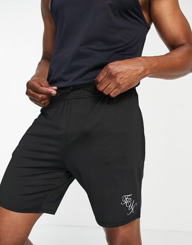 FCUK Sport - Pantaloncini sportivi neri con scritta del logo - French Connection Sport - Modalova