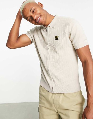 Polo avena a righe con zip - Fila - Modalova