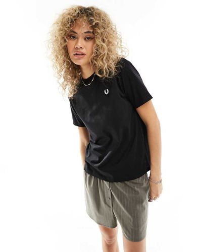 T-shirt girocollo nera - Fred Perry - Modalova