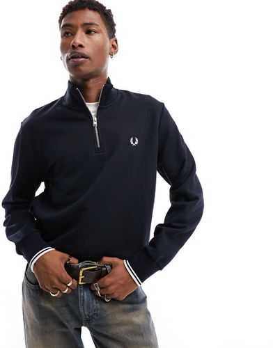 Felpa con zip corta - Fred Perry - Modalova