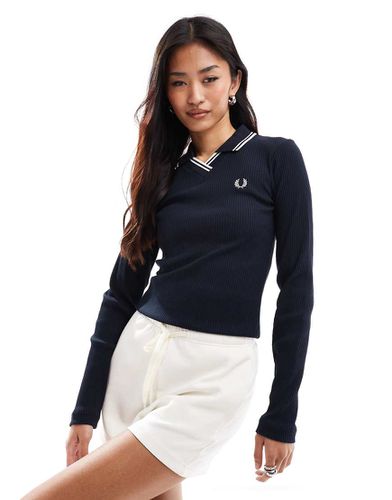 Polo a coste a maniche lunghe - Fred Perry - Modalova