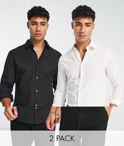 Confezione da 2 camicie eleganti bianca e nera - French Connection - Modalova