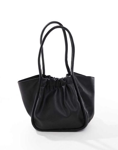 Maxi borsa nera con dettaglio arricciato - French Connection - Modalova