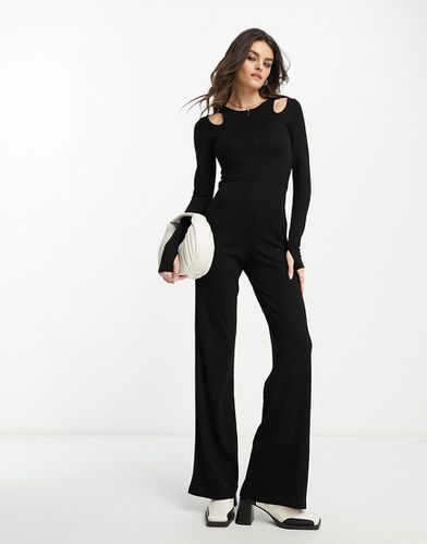Tuta jumpsuit nera in jersey con cut-out - French Connection - Modalova