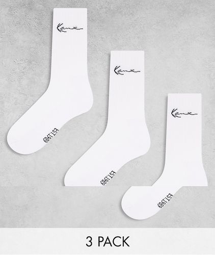 Confezione da 3 paia di calzini bianchi con firma - Karl Kani - Modalova