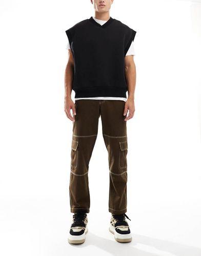 Pantaloni dritti stile militare con cuciture a contrasto - Kickers - Modalova